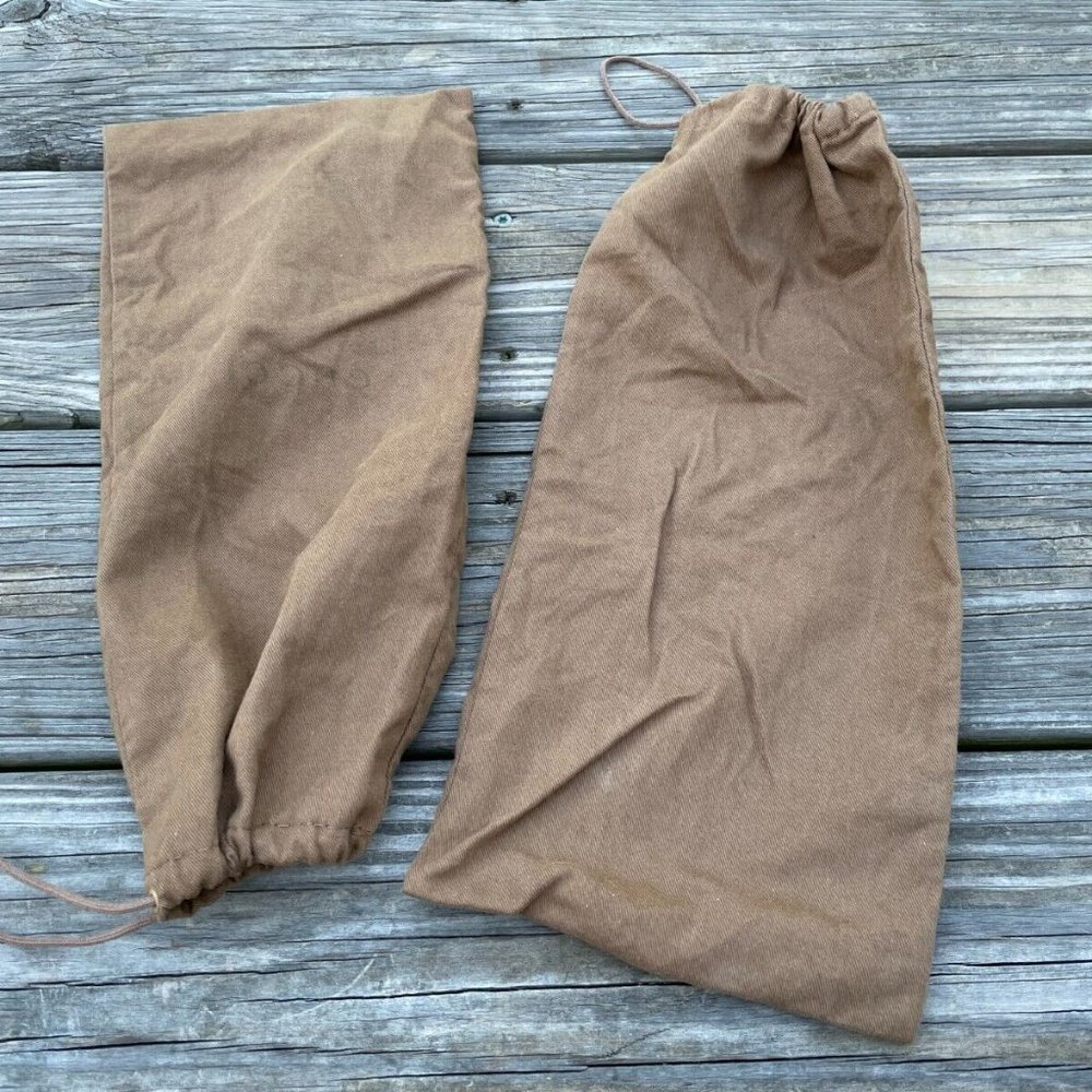 Gucci Dust Bag Brown Cotton Dustbag draw String Made in Italy set of 2 Authentic - Picture 2 of 11